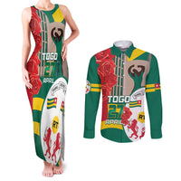 Togo Independence Day Couples Matching Tank Maxi Dress and Long Sleeve Button Shirt Happy April 27th Coat Of Arms