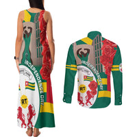 Togo Independence Day Couples Matching Tank Maxi Dress and Long Sleeve Button Shirt Happy April 27th Coat Of Arms