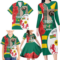 Togo Independence Day Family Matching Long Sleeve Bodycon Dress and Hawaiian Shirt Happy April 27th Coat Of Arms