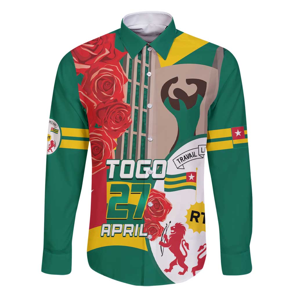 Togo Independence Day Family Matching Short Sleeve Bodycon Dress and Hawaiian Shirt Happy April 27th Coat Of Arms