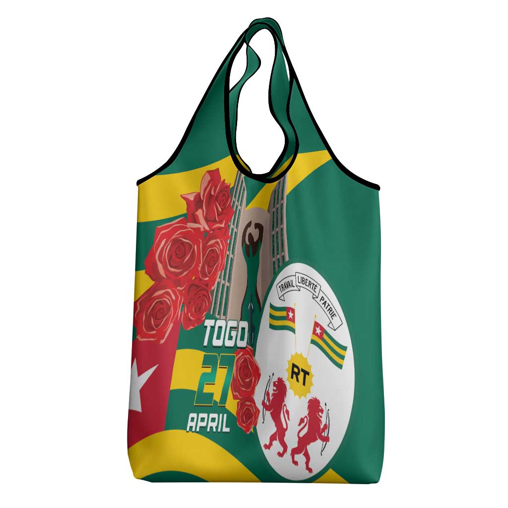 Togo Independence Day Grocery Bag Happy April 27th Coat Of Arms