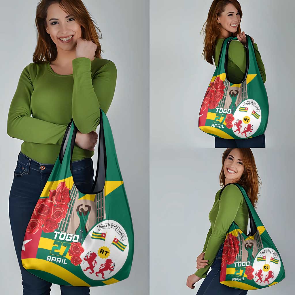 Togo Independence Day Grocery Bag Happy April 27th Coat Of Arms