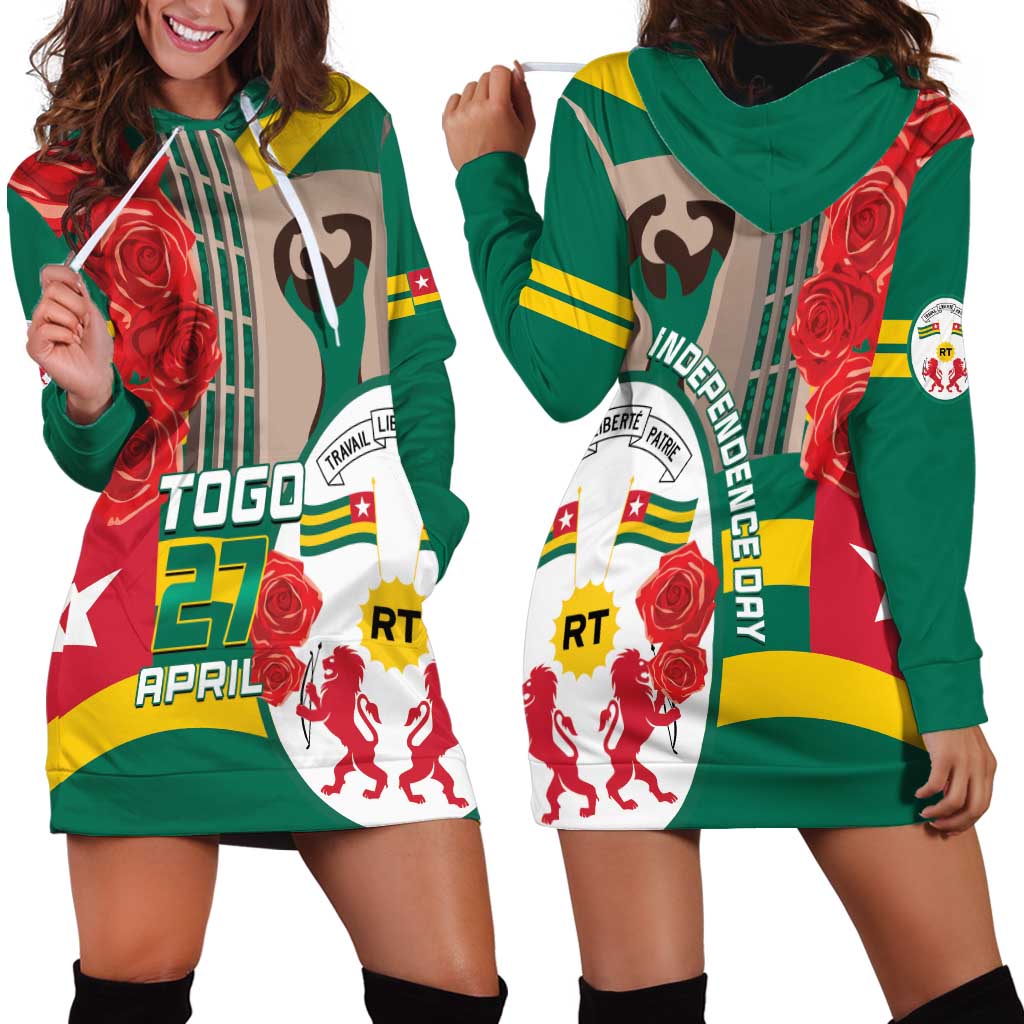 Togo Independence Day Hoodie Dress Happy April 27th Coat Of Arms
