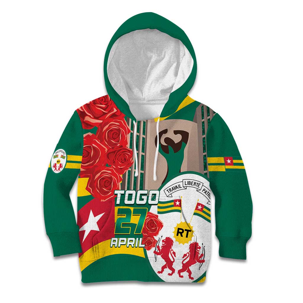 Togo Independence Day Kid Hoodie Happy April 27th Coat Of Arms