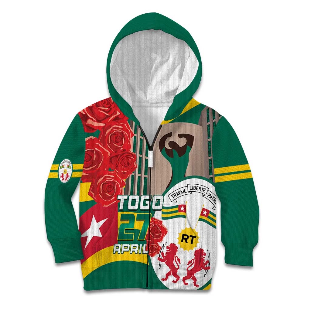 Togo Independence Day Kid Hoodie Happy April 27th Coat Of Arms