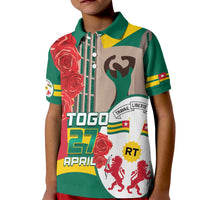 Togo Independence Day Kid Polo Shirt Happy April 27th Coat Of Arms