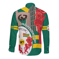 Togo Independence Day Long Sleeve Button Shirt Happy April 27th Coat Of Arms