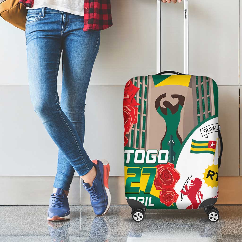 Togo Independence Day Luggage Cover Happy April 27th Coat Of Arms