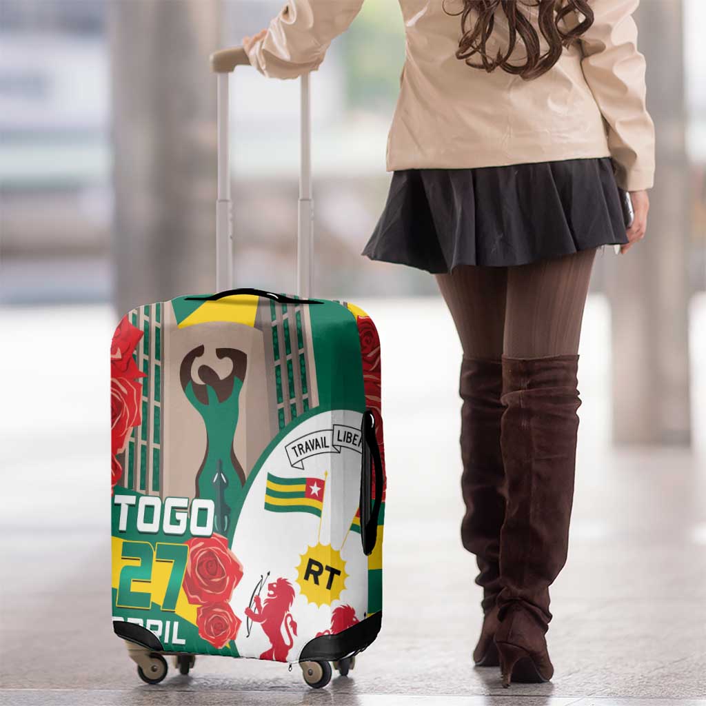 Togo Independence Day Luggage Cover Happy April 27th Coat Of Arms