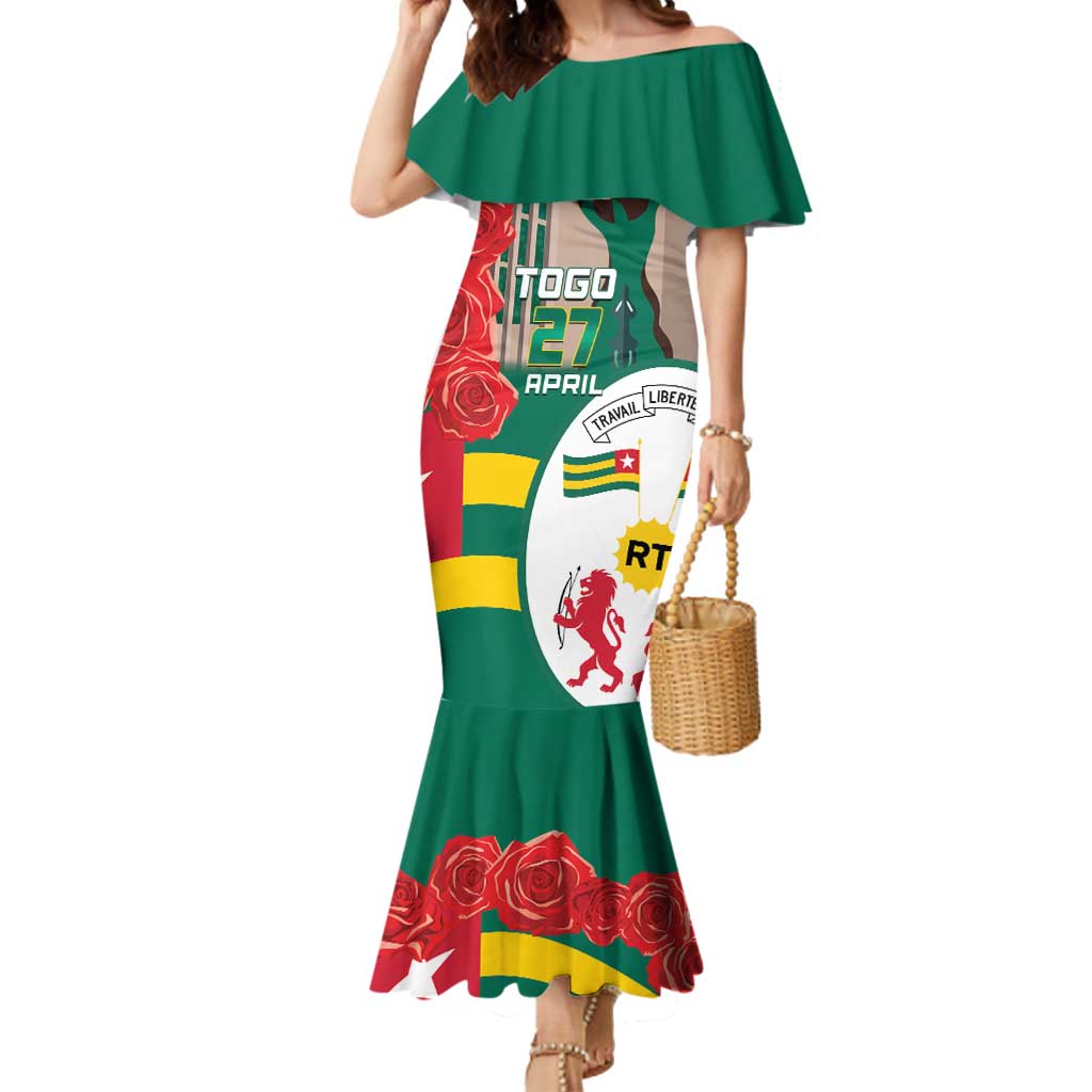 Togo Independence Day Mermaid Dress Happy April 27th Coat Of Arms