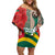 Togo Independence Day Off Shoulder Short Dress Happy April 27th Coat Of Arms