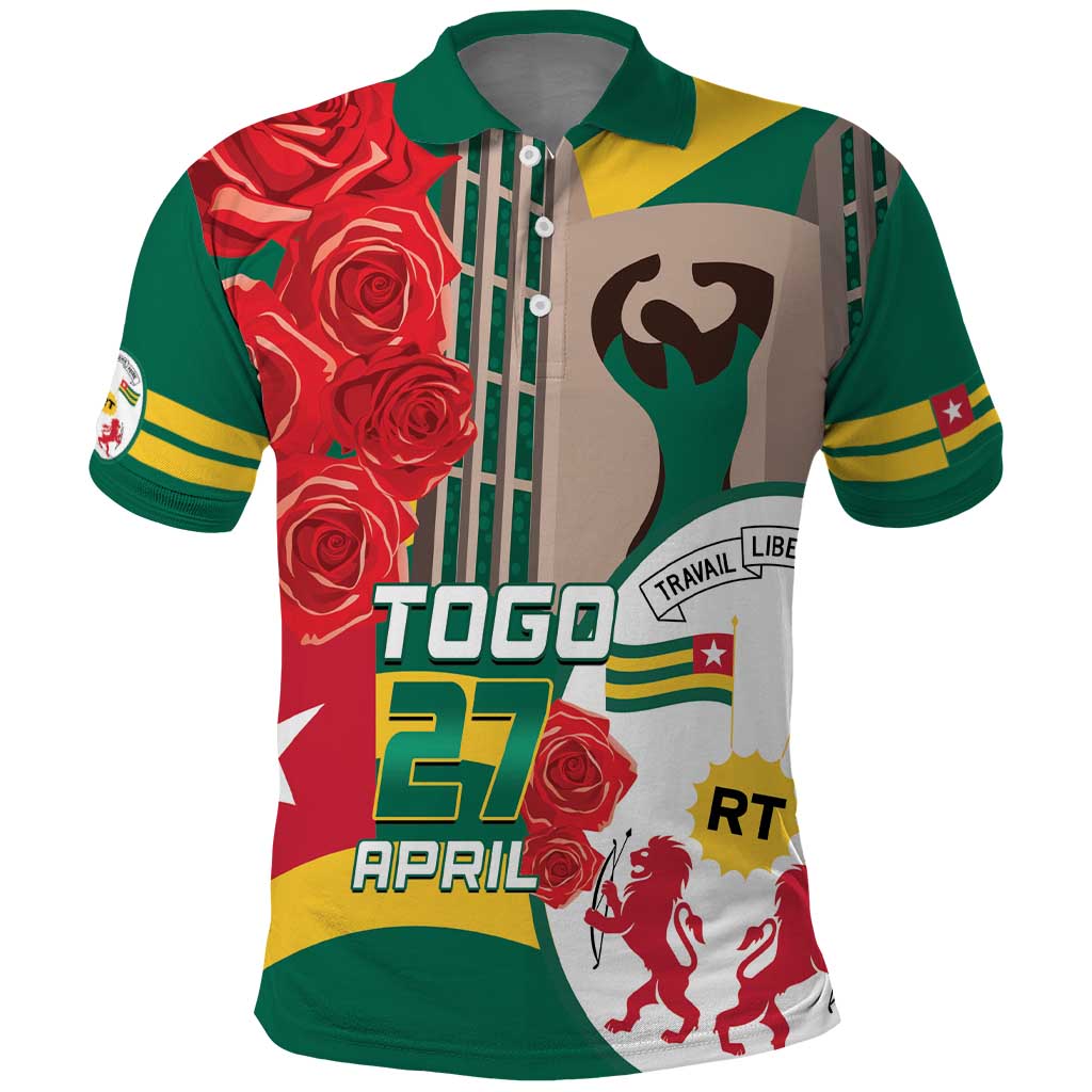 Togo Independence Day Polo Shirt Happy April 27th Coat Of Arms