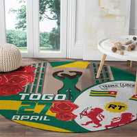 Togo Independence Day Round Carpet Happy April 27th Coat Of Arms