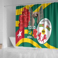 Togo Independence Day Shower Curtain Happy April 27th Coat Of Arms
