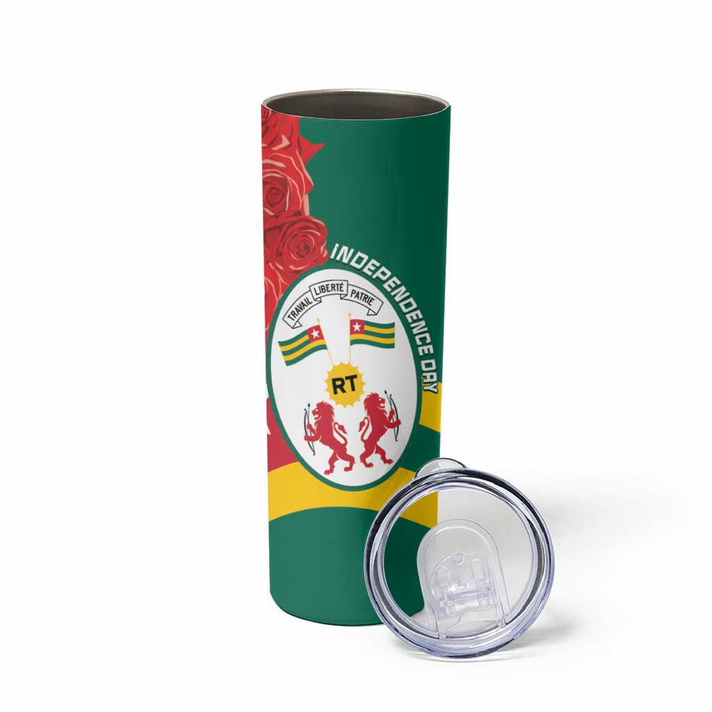 Togo Independence Day Skinny Tumbler Happy April 27th Coat Of Arms