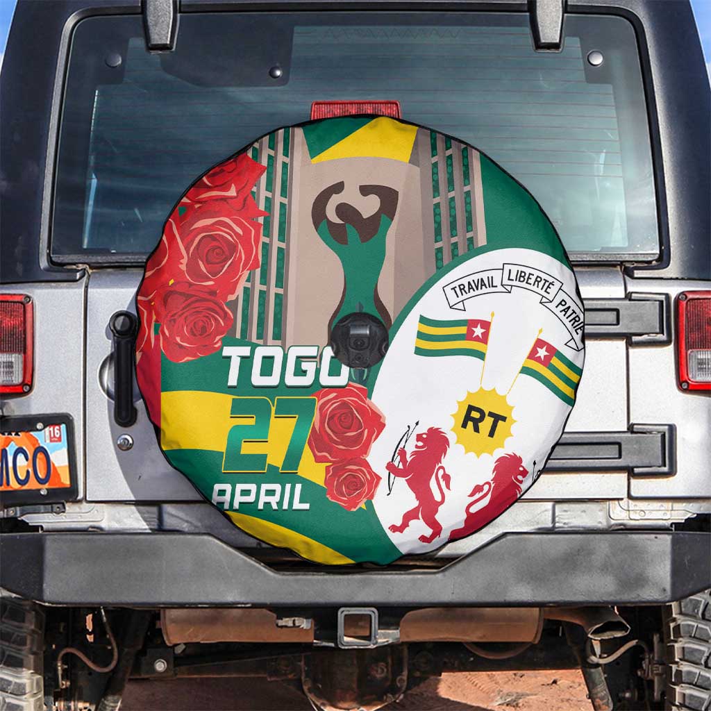 Togo Independence Day Spare Tire Cover Happy April 27th Coat Of Arms
