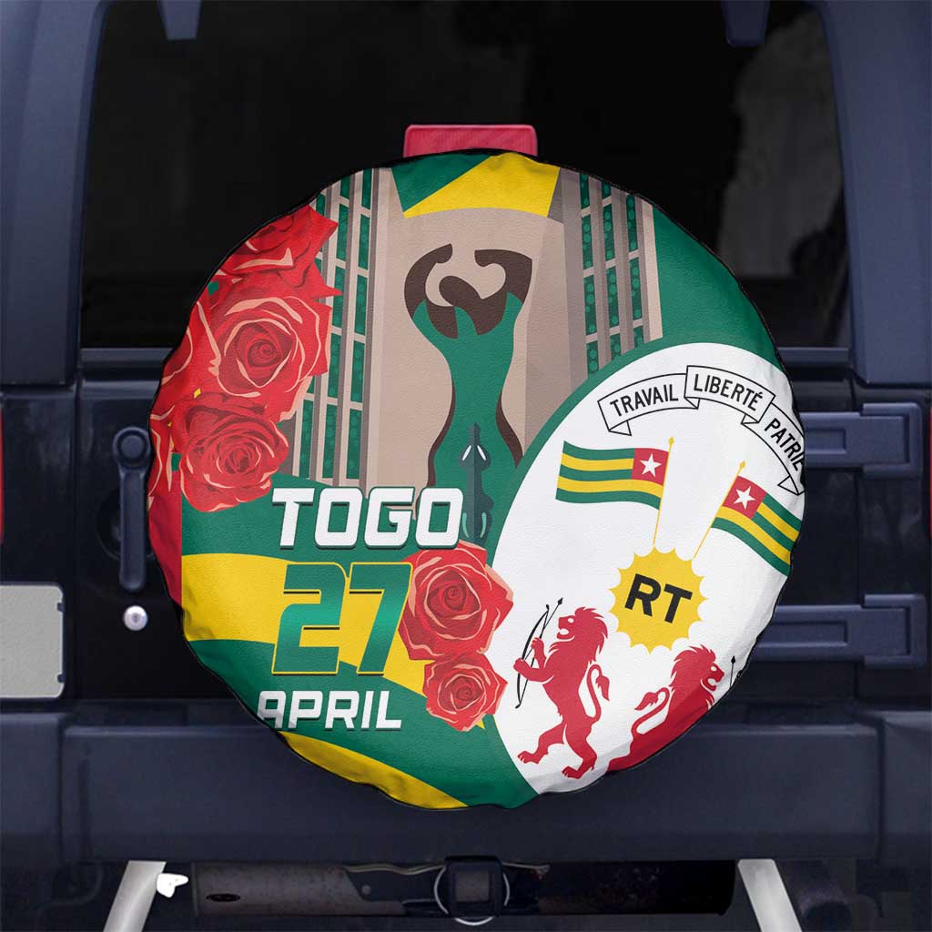 Togo Independence Day Spare Tire Cover Happy April 27th Coat Of Arms