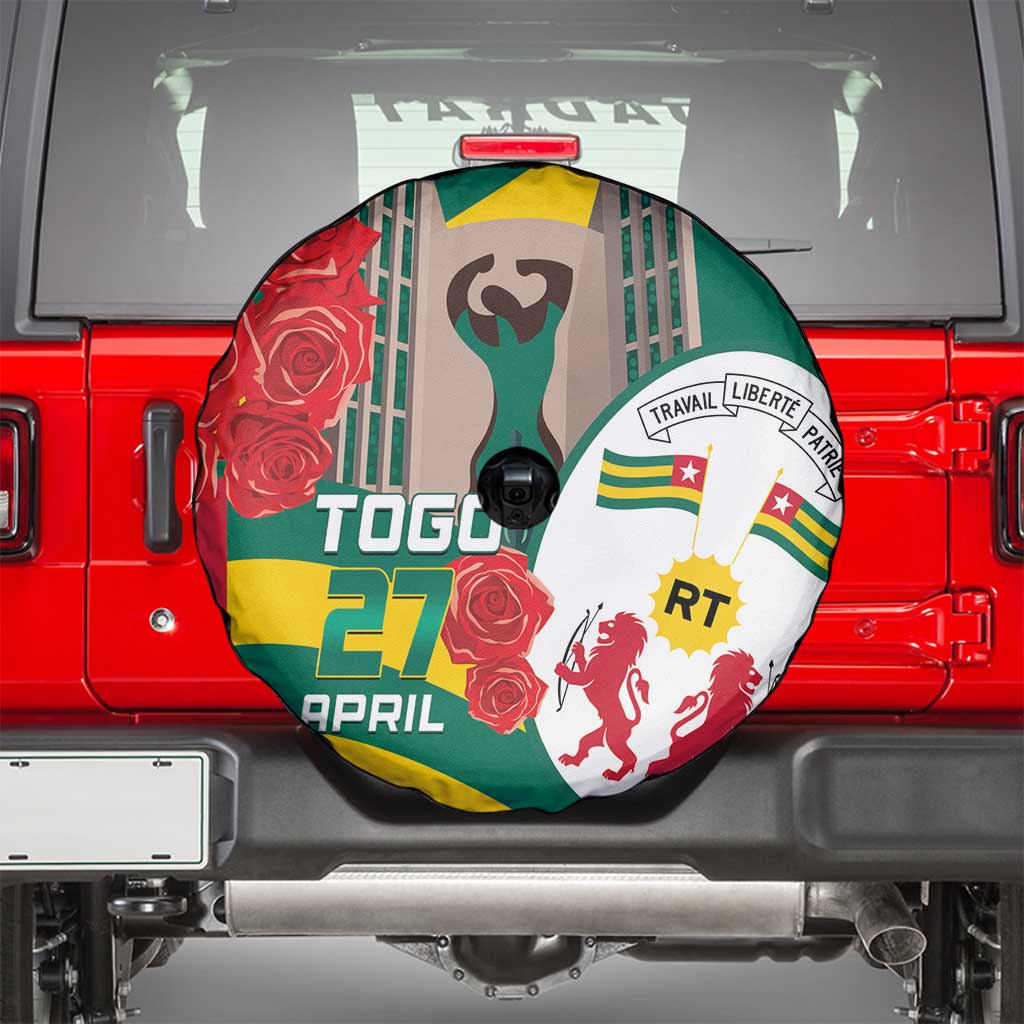 Togo Independence Day Spare Tire Cover Happy April 27th Coat Of Arms