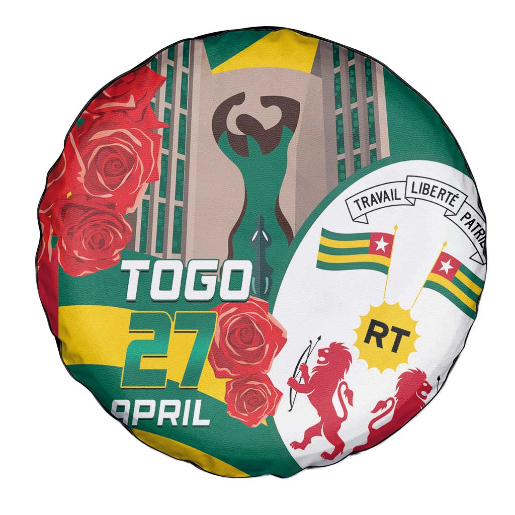 Togo Independence Day Spare Tire Cover Happy April 27th Coat Of Arms
