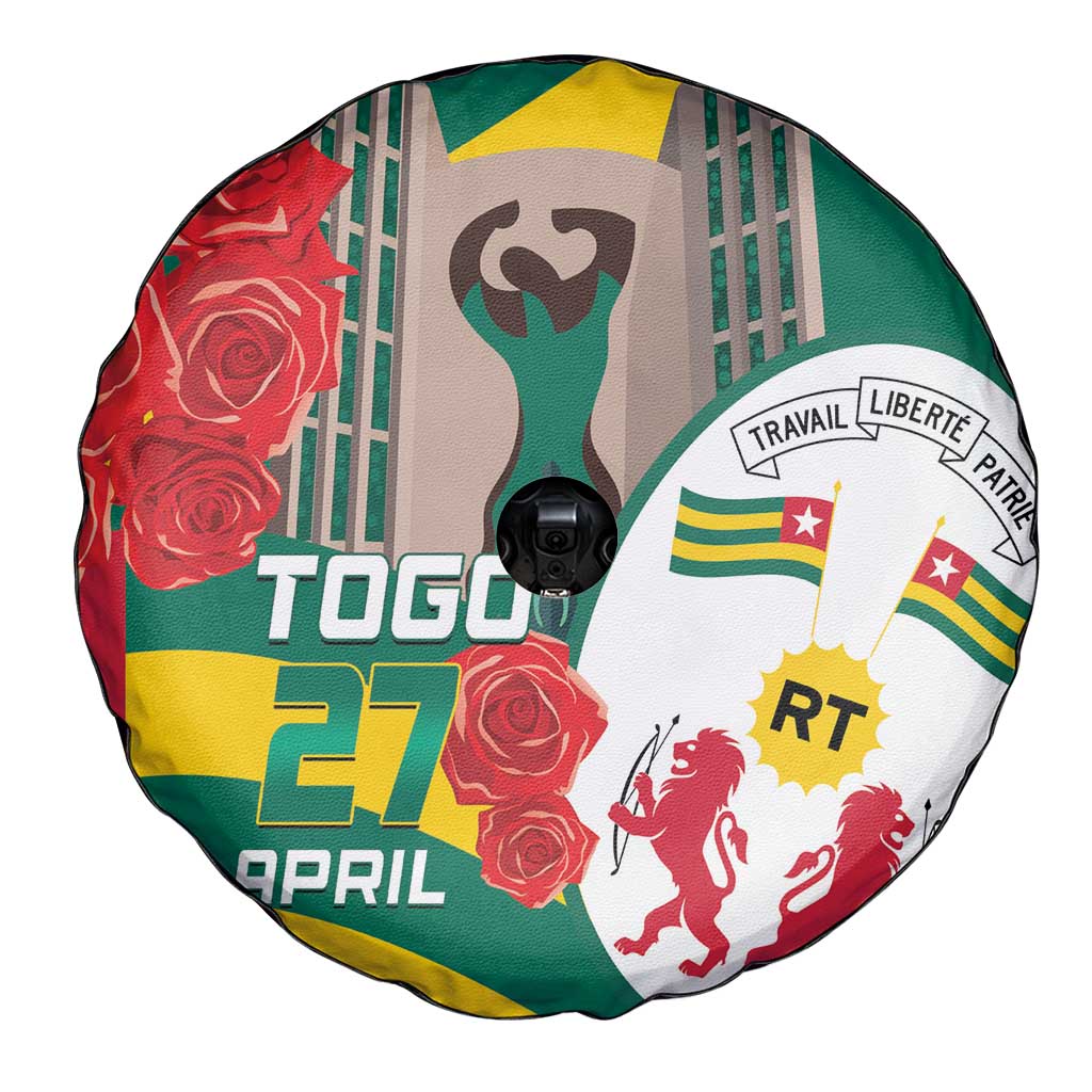 Togo Independence Day Spare Tire Cover Happy April 27th Coat Of Arms
