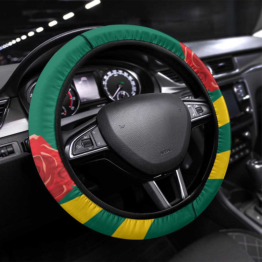 Togo Independence Day Steering Wheel Cover Happy April 27th Coat Of Arms