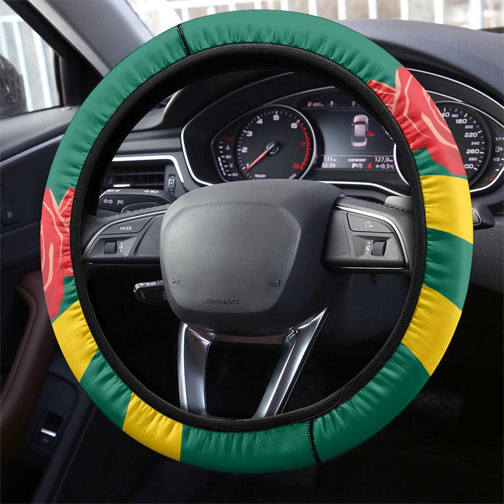 Togo Independence Day Steering Wheel Cover Happy April 27th Coat Of Arms
