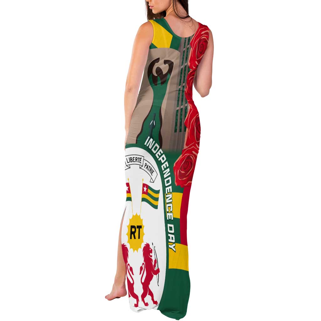 Togo Independence Day Tank Maxi Dress Happy April 27th Coat Of Arms