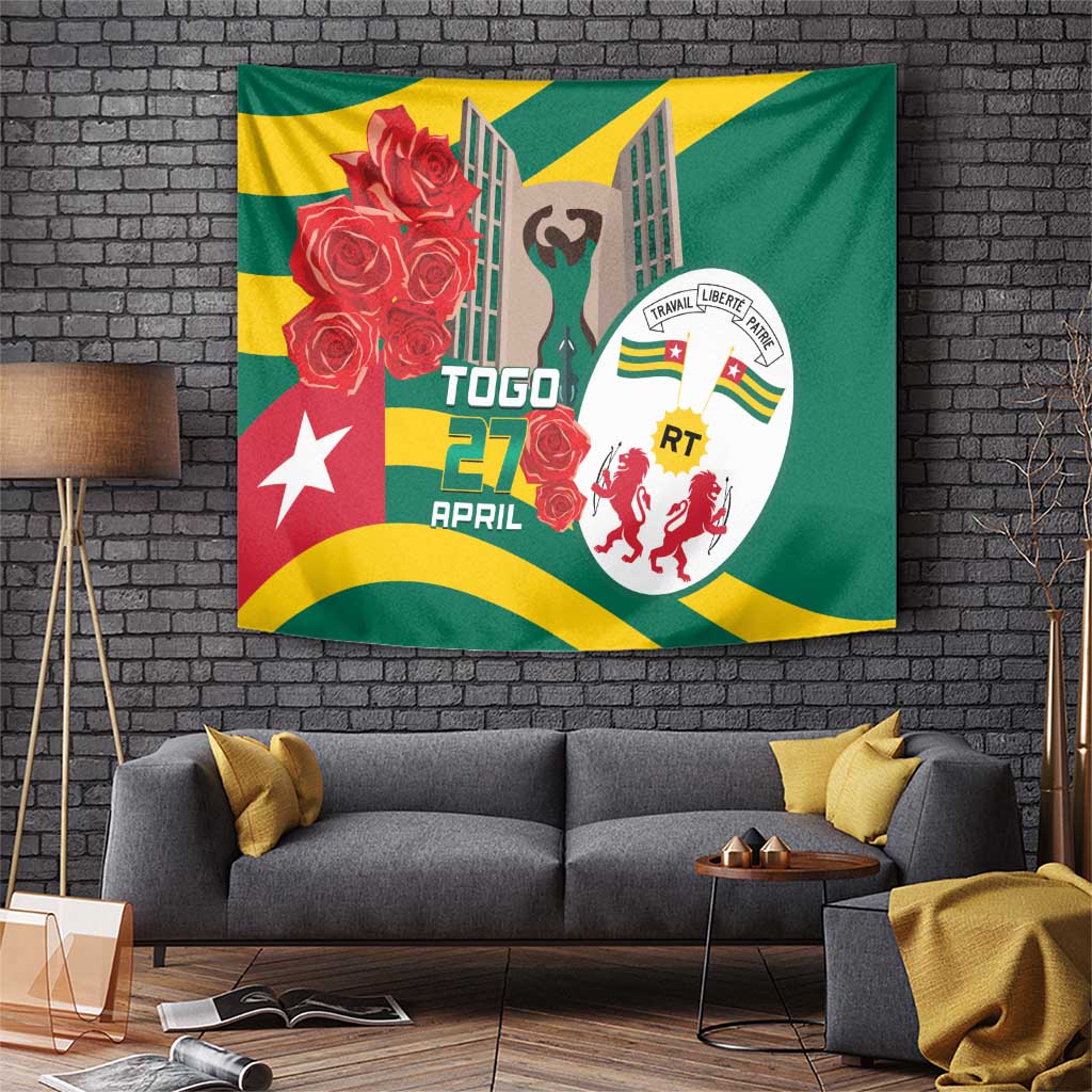 Togo Independence Day Tapestry Happy April 27th Coat Of Arms