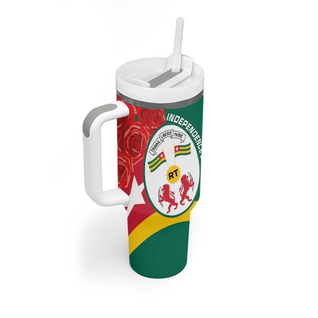 Togo Independence Day Tumbler With Handle Happy April 27th Coat Of Arms