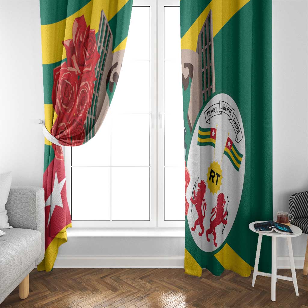 Togo Independence Day Window Curtain Happy April 27th Coat Of Arms