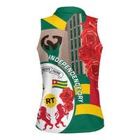 Togo Independence Day Women Sleeveless Polo Shirt Happy April 27th Coat Of Arms