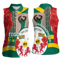 Togo Independence Day Women Sleeveless Polo Shirt Happy April 27th Coat Of Arms