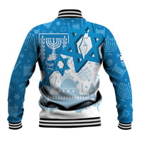 Israel Independence Day Baseball Jacket Yom Ha'atzmaut Star Of David Jewish Pattern