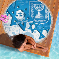 Israel Independence Day Beach Blanket Yom Ha'atzmaut Star Of David Jewish Pattern