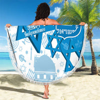 Israel Independence Day Beach Blanket Yom Ha'atzmaut Star Of David Jewish Pattern