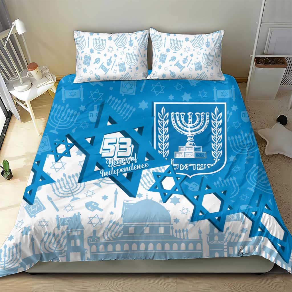 Israel Independence Day Bedding Set Yom Ha'atzmaut Star Of David Jewish Pattern