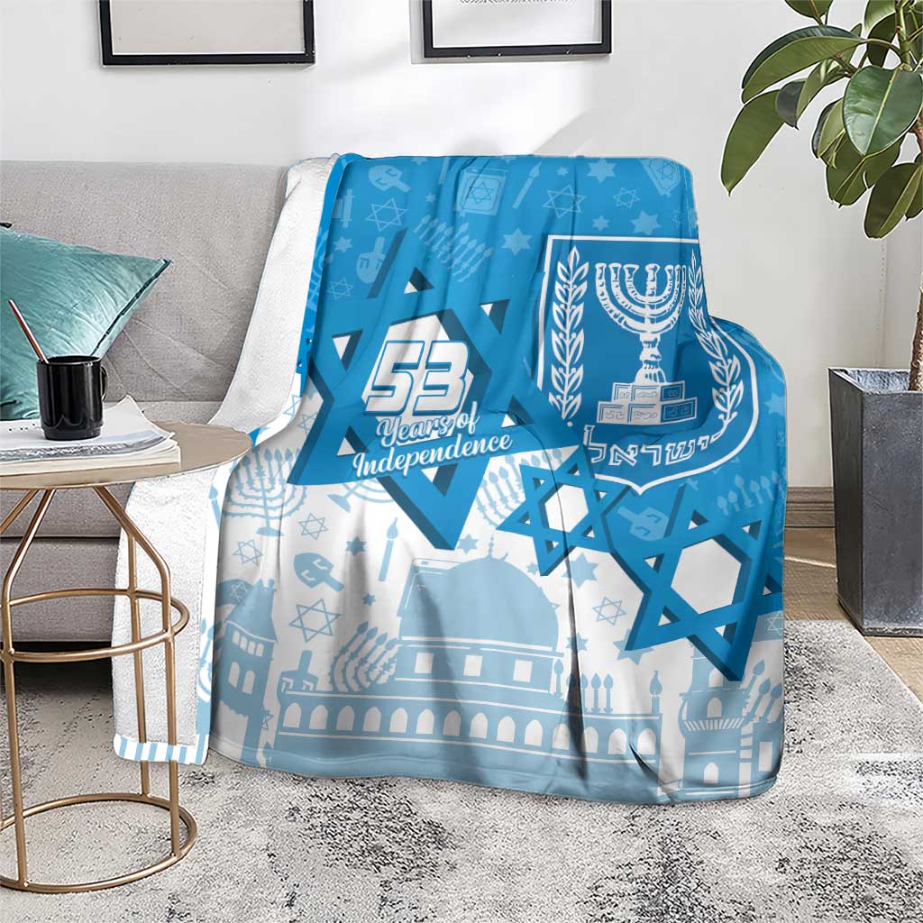 Israel Independence Day Blanket Yom Ha'atzmaut Star Of David Jewish Pattern