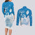 Israel Independence Day Couples Matching Long Sleeve Bodycon Dress and Long Sleeve Button Shirt Yom Ha'atzmaut Star Of David Jewish Pattern