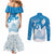 Israel Independence Day Couples Matching Mermaid Dress and Long Sleeve Button Shirt Yom Ha'atzmaut Star Of David Jewish Pattern