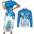 Israel Independence Day Couples Matching Short Sleeve Bodycon Dress and Long Sleeve Button Shirt Yom Ha'atzmaut Star Of David Jewish Pattern