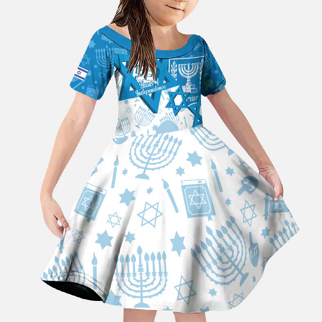 Israel Independence Day Family Matching Long Sleeve Bodycon Dress and Hawaiian Shirt Yom Ha'atzmaut Star Of David Jewish Pattern