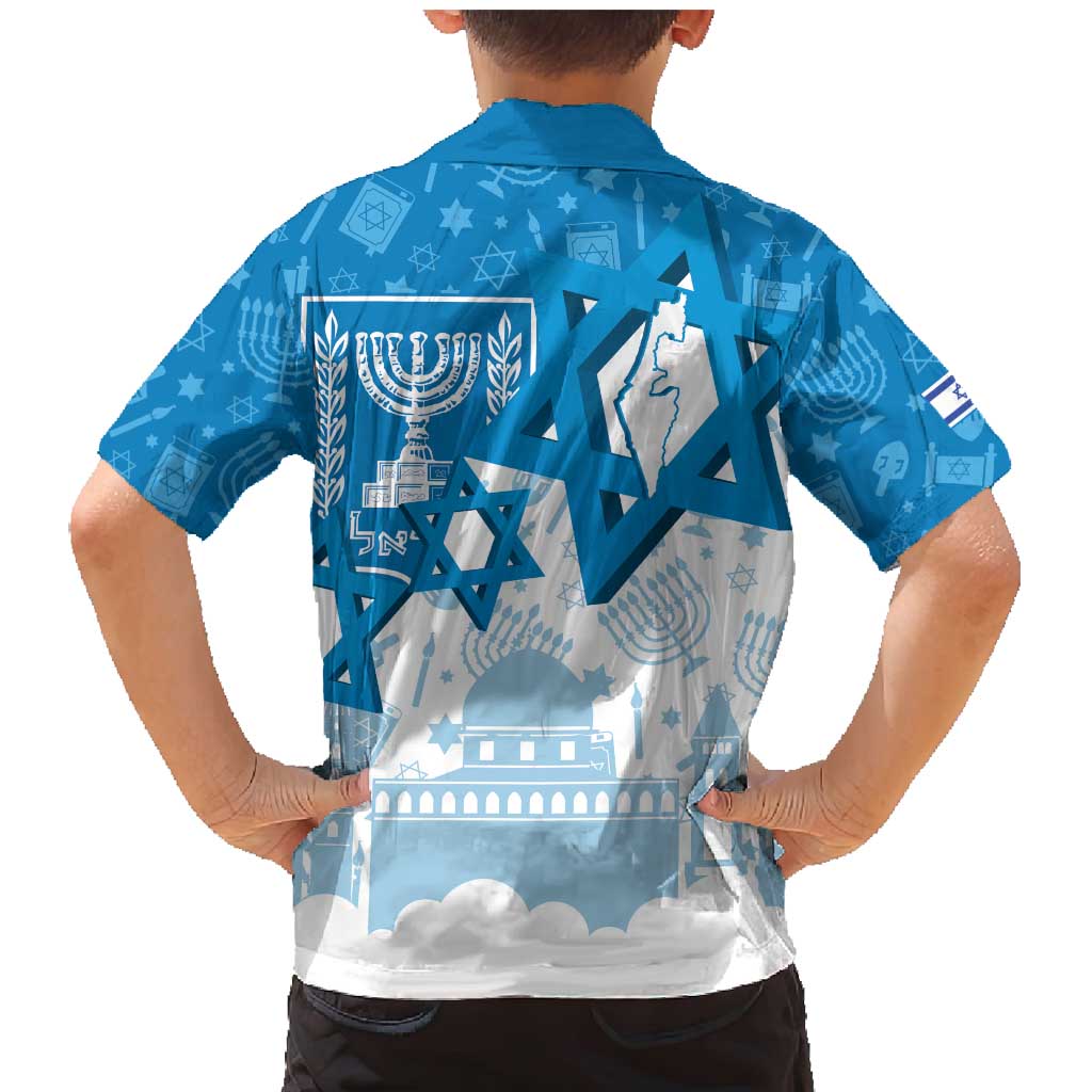 Israel Independence Day Family Matching Mermaid Dress and Hawaiian Shirt Yom Ha'atzmaut Star Of David Jewish Pattern