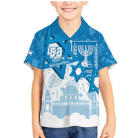 Israel Independence Day Family Matching Mermaid Dress and Hawaiian Shirt Yom Ha'atzmaut Star Of David Jewish Pattern