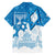 Israel Independence Day Family Matching Off Shoulder Short Dress and Hawaiian Shirt Yom Ha'atzmaut Star Of David Jewish Pattern