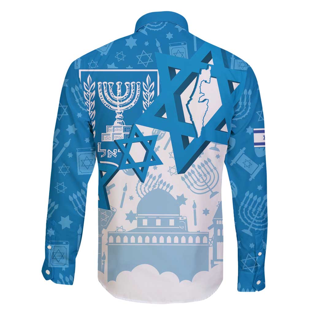 Israel Independence Day Family Matching Puletasi and Hawaiian Shirt Yom Ha'atzmaut Star Of David Jewish Pattern
