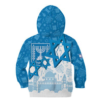 Israel Independence Day Kid Hoodie Yom Ha'atzmaut Star Of David Jewish Pattern