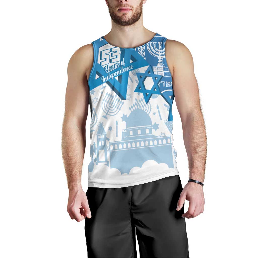 Israel Independence Day Men Tank Top Yom Ha'atzmaut Star Of David Jewish Pattern