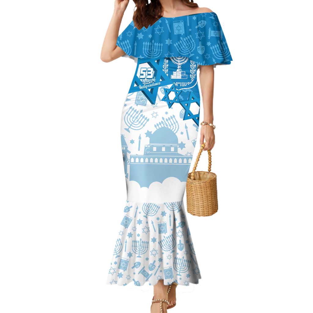 Israel Independence Day Mermaid Dress Yom Ha'atzmaut Star Of David Jewish Pattern
