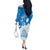 Israel Independence Day Off The Shoulder Long Sleeve Dress Yom Ha'atzmaut Star Of David Jewish Pattern