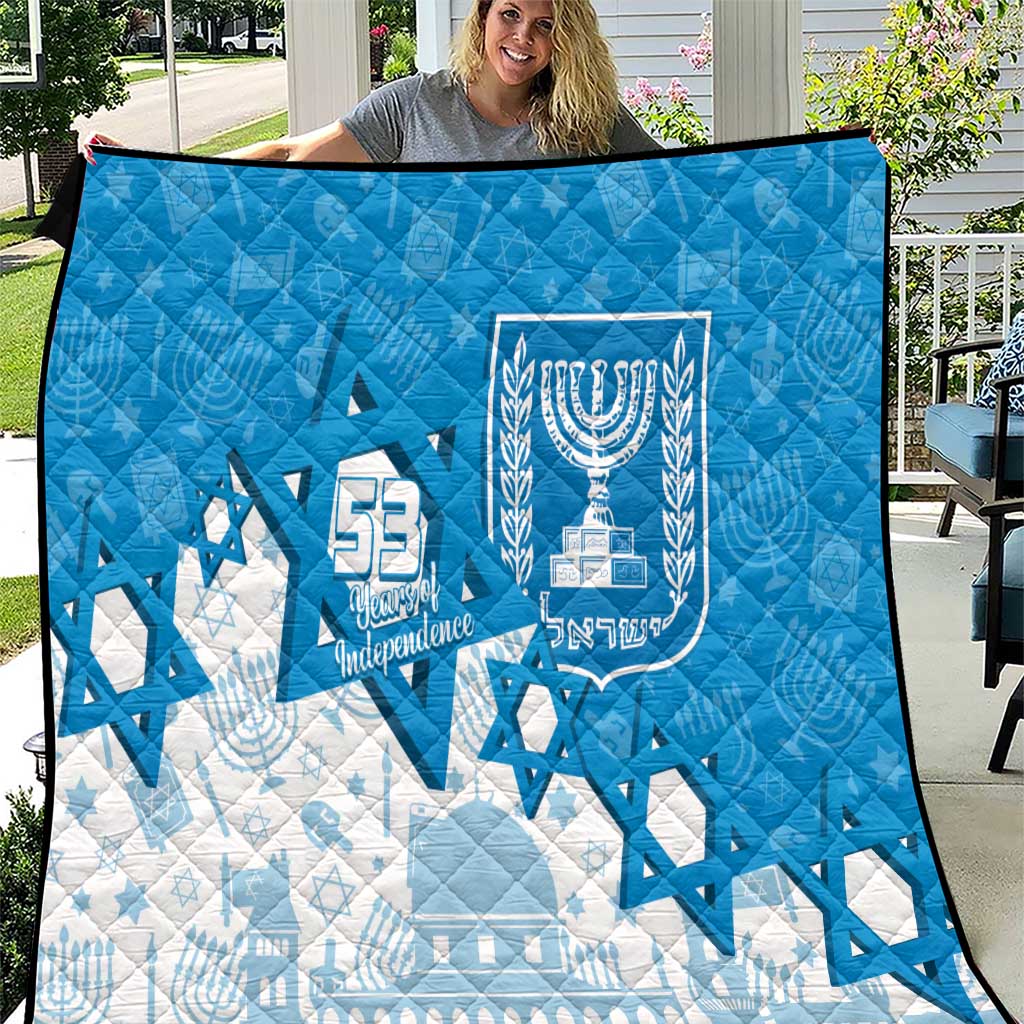 Israel Independence Day Quilt Yom Ha'atzmaut Star Of David Jewish Pattern
